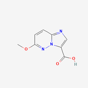 molecular formula C8H7N3O3 B1530773 6-甲氧基咪唑并[1,2-b]哒嗪-3-羧酸 CAS No. 1339175-86-8