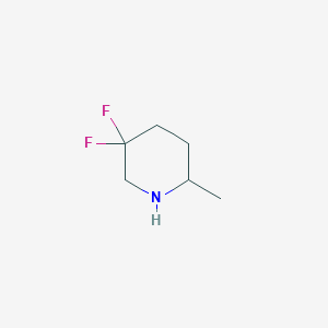 molecular formula C6H11F2N B1530775 5,5-二氟-2-甲基哌啶 CAS No. 1558372-10-3