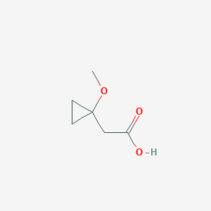 molecular formula C6H10O3 B1530778 2-(1-Methoxycyclopropyl)acetic acid CAS No. 1546448-89-8