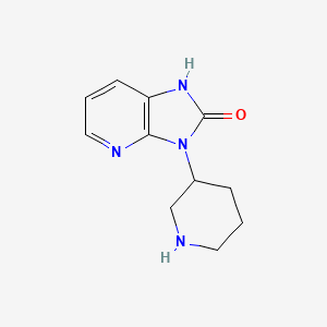 molecular formula C11H14N4O B1530779 3-(哌啶-3-基)-1,3-二氢-2H-咪唑并[4,5-b]吡啶-2-酮 CAS No. 1784243-34-0