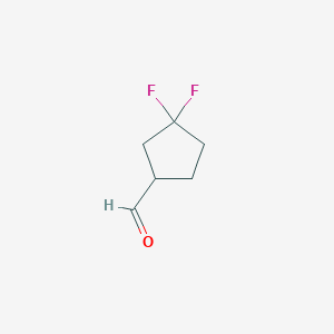 molecular formula C6H8F2O B1530780 3,3-Difluorocyclopentane-1-carbaldehyde CAS No. 1553231-11-0