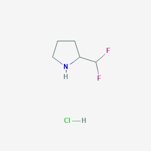 molecular formula C5H10ClF2N B1530781 2-(Difluoromethyl)pyrrolidine hydrochloride CAS No. 1781041-85-7