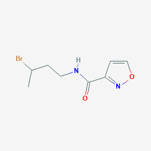 molecular formula C8H11BrN2O2 B15307832 N-(3-Bromobutyl)isoxazole-3-carboxamide 