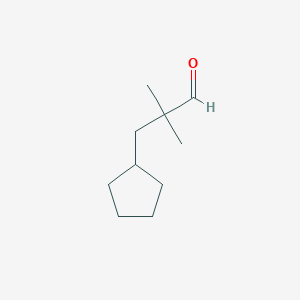molecular formula C10H18O B1530794 3-环戊基-2,2-二甲基丙醛 CAS No. 1780155-70-5