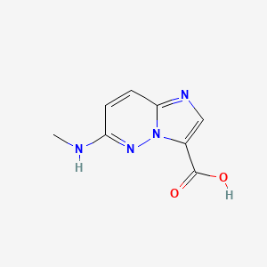 molecular formula C8H8N4O2 B1530797 6-(Methylamino)imidazo[1,2-b]pyridazine-3-carboxylic acid CAS No. 1779764-91-8
