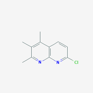 molecular formula C11H11ClN2 B1530803 7-Chloro-2,3,4-trimethyl-1,8-naphthyridine CAS No. 1134925-06-6
