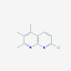 molecular formula C11H11ClN2 B1530803 2-Chloro-5,6,7-trimethyl-1,8-naphthyridine CAS No. 1134925-06-6