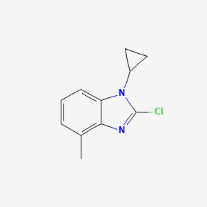 molecular formula C11H11ClN2 B1530805 2-Chloro-1-cyclopropyl-4-methyl-1H-benzo[d]imidazole CAS No. 1781156-97-5