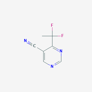 molecular formula C7H5F2N3 B1530808 4-(1,1-Difluoroethyl)pyrimidine-5-carbonitrile CAS No. 1427195-16-1