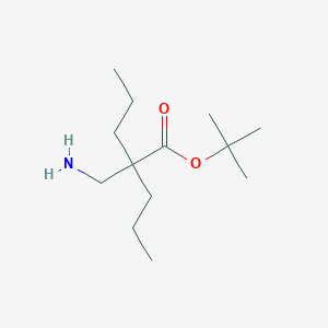 molecular formula C13H27NO2 B15308091 Tert-butyl 2-(aminomethyl)-2-propylpentanoate 