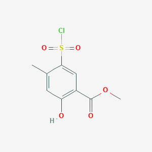 molecular formula C9H9ClO5S B1530825 5-Chlorosulfonyl-2-hydroxy-4-methyl-benzoic acid methyl ester CAS No. 699016-44-9
