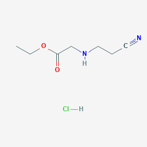 molecular formula C7H13ClN2O2 B1530829 Ethyl 2-((2-cyanoethyl)amino)acetate hydrochloride CAS No. 1081523-75-2