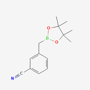 molecular formula C14H18BNO2 B1530833 3-((4,4,5,5-Tetramethyl-1,3,2-dioxaborolan-2-yl)methyl)benzonitrile CAS No. 517920-57-9