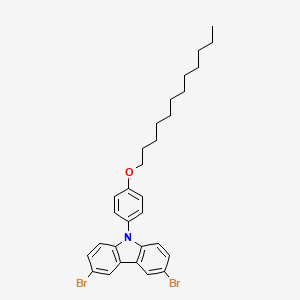 molecular formula C30H35Br2NO B1530835 3,6-Dibromo-9-(4-dodecyloxyphenyl)-9H-carbazole CAS No. 865163-47-9