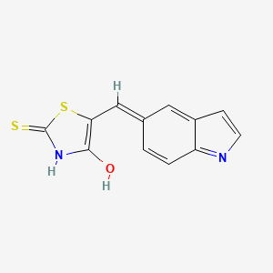 molecular formula C12H8N2OS2 B1530841 4-Thiazolidinone, 5-(1H-indol-5-ylmethylene)-2-thioxo- CAS No. 911714-38-0
