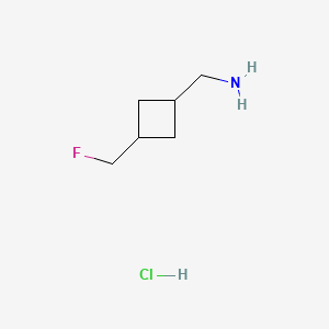 molecular formula C6H13ClFN B15308500 Rac-1-[(1r,3r)-3-(fluoromethyl)cyclobutyl]methanaminehydrochloride,trans 
