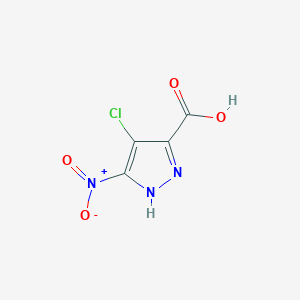 molecular formula C4H2ClN3O4 B1530882 4-chloro-5-nitro-1H-pyrazole-3-carboxylic acid CAS No. 84547-92-2