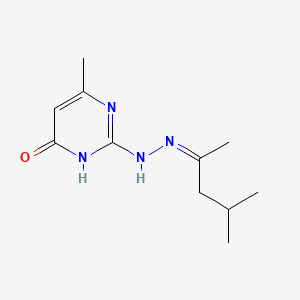 molecular formula C11H18N4O B1530889 4-Methyl-2-pentanone (4-hydroxy-6-methyl-2-pyrimidinyl)hydrazone CAS No. 64792-17-2