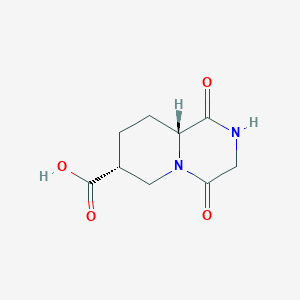 molecular formula C9H12N2O4 B15308903 rac-(7R,9aR)-1,4-dioxo-octahydro-1H-pyrido[1,2-a]pyrazine-7-carboxylic acid 