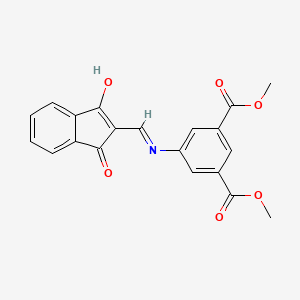 Methyl 5-(((1,3-dioxoindan-2-ylidene)methyl)amino)-3-(methoxycarbonyl)benzoate