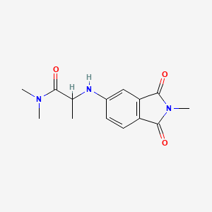 molecular formula C14H17N3O3 B15308995 N,N-dimethyl-2-[(2-methyl-1,3-dioxo-2,3-dihydro-1H-isoindol-5-yl)amino]propanamide 