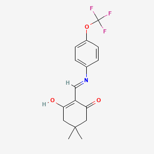 5,5-Dimethyl-2-{[4-(trifluoromethoxy)anilino]methylene}-1,3-cyclohexanedione