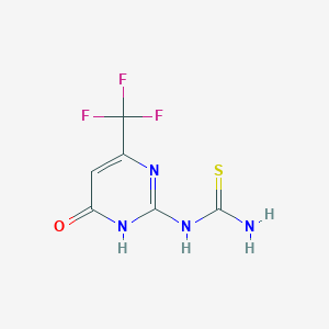 molecular formula C6H5F3N4OS B1530910 N-[6-oxo-4-(trifluoromethyl)-1,6-dihydro-2-pyrimidinyl]thiourea CAS No. 861211-27-0