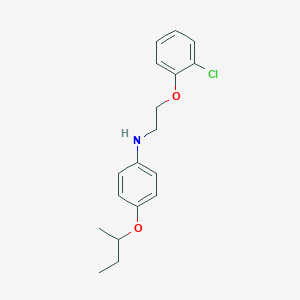molecular formula C18H22ClNO2 B1530935 N-[4-(Sec-butoxy)phenyl]-N-[2-(2-chlorophenoxy)-ethyl]amine CAS No. 1040685-00-4