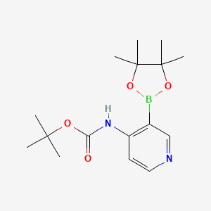 molecular formula C16H25BN2O4 B1530938 tert-Butyl (3-(4,4,5,5-tetramethyl-1,3,2-dioxaborolan-2-yl)pyridin-4-yl)carbamate CAS No. 1073354-02-5