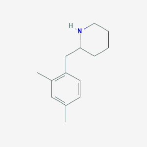 molecular formula C14H21N B15309456 2-(2,4-Dimethylbenzyl)piperidine 
