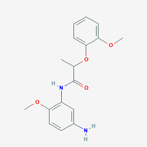 molecular formula C17H20N2O4 B1530952 N-(5-Amino-2-methoxyphenyl)-2-(2-methoxyphenoxy)-propanamide CAS No. 1020054-96-9