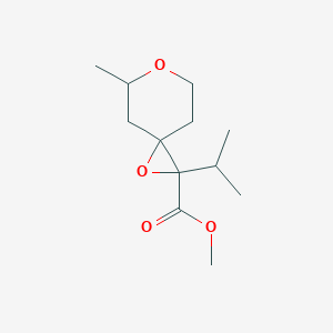 molecular formula C12H20O4 B15309529 Methyl 2-isopropyl-5-methyl-1,6-dioxaspiro[2.5]octane-2-carboxylate 