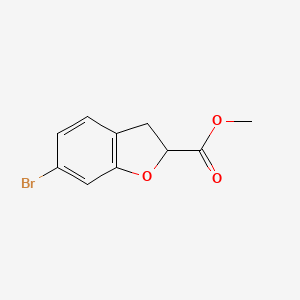 molecular formula C10H9BrO3 B15309537 Methyl 6-bromo-2,3-dihydro-2-benzofurancarboxylate CAS No. 425675-99-6