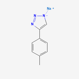 molecular formula C9H8N3Na B15309576 sodium;4-(4-methylphenyl)-2,3-diaza-1-azanidacyclopenta-2,4-diene 