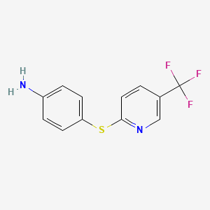 4-{[5-(Trifluoromethyl)-2-pyridinyl]sulfanyl}aniline