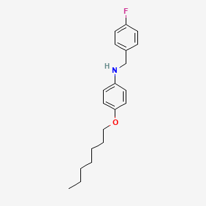 molecular formula C20H26FNO B1530963 N-(4-Fluorobenzyl)-4-(heptyloxy)aniline CAS No. 1040689-74-4