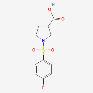 molecular formula C11H12FNO4S B1530966 1-((4-Fluorophenyl)sulfonyl)pyrrolidine-3-carboxylic acid CAS No. 1171916-98-5