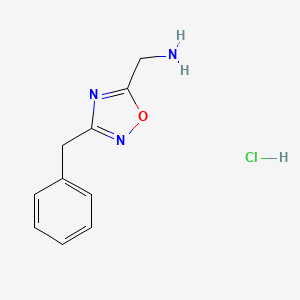 (3-Benzyl-1,2,4-oxadiazol-5-yl)methanamine hydrochloride