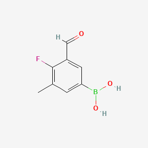 molecular formula C8H8BFO3 B1530981 4-Fluoro-3-formyl-5-methylphenylboronic acid CAS No. 1310384-23-6