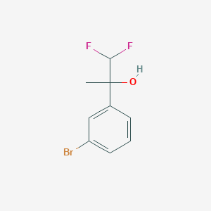molecular formula C9H9BrF2O B15309827 2-(3-Bromophenyl)-1,1-difluoropropan-2-ol 