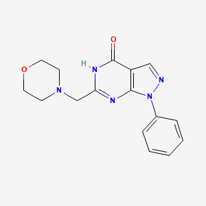 6-[(morpholin-4-yl)methyl]-1-phenyl-1H,4H,5H-pyrazolo[3,4-d]pyrimidin-4-one