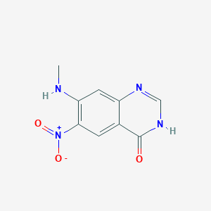 molecular formula C9H8N4O3 B1530985 7-(Methylamino)-6-nitroquinazolin-4(1H)-one CAS No. 105664-93-5