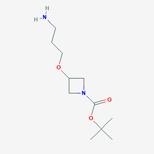 molecular formula C11H22N2O3 B15309853 Tert-butyl3-(3-aminopropoxy)azetidine-1-carboxylate CAS No. 1784369-48-7