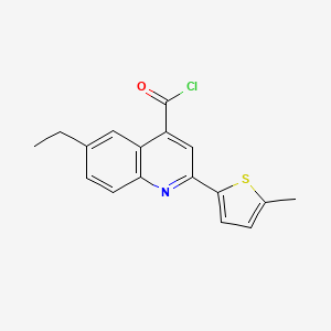 molecular formula C17H14ClNOS B1530991 6-Ethyl-2-(5-methyl-2-thienyl)quinoline-4-carbonyl chloride CAS No. 1160257-16-8