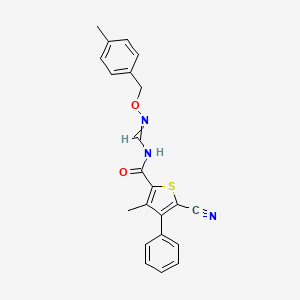 5-cyano-3-methyl-N-({[(4-methylbenzyl)oxy]imino}methyl)-4-phenyl-2-thiophenecarboxamide