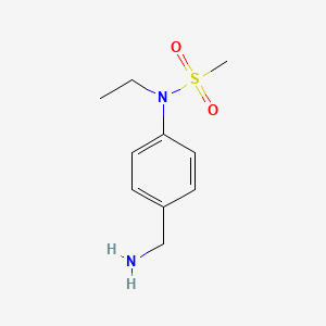 molecular formula C10H16N2O2S B15309996 n-(4-(Aminomethyl)phenyl)-N-ethylmethanesulfonamide 