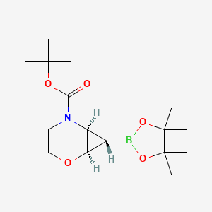molecular formula C16H28BNO5 B15310047 rac-tert-butyl (1R,6S,7S)-7-(4,4,5,5-tetramethyl-1,3,2-dioxaborolan-2-yl)-2-oxa-5-azabicyclo[4.1.0]heptane-5-carboxylate 