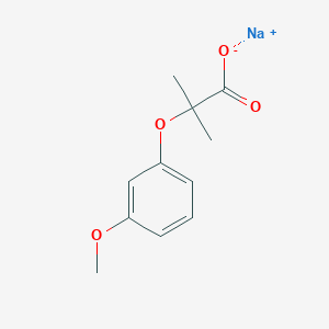 molecular formula C11H13NaO4 B1531011 2-(3-Methoxy-phenoxy)-2-methyl-propionic acid sodium salt CAS No. 1185090-73-6