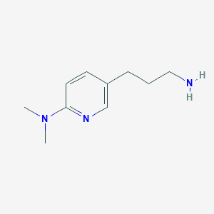 molecular formula C10H17N3 B15310190 6-(Dimethylamino)-3-pyridinepropanamine 