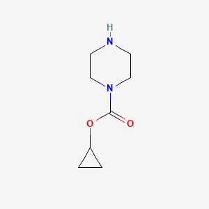 molecular formula C8H14N2O2 B15310289 1-(Cyclopropylcarboxy)piperazine 